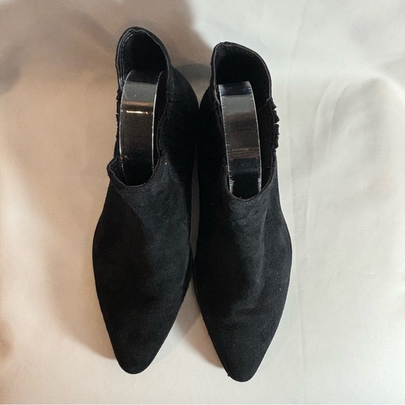 REBECCA MINKOFF Sz 6 Chelsea Booties Studded Pointy Suede Leather Designer Boots - Picture 3 of 9